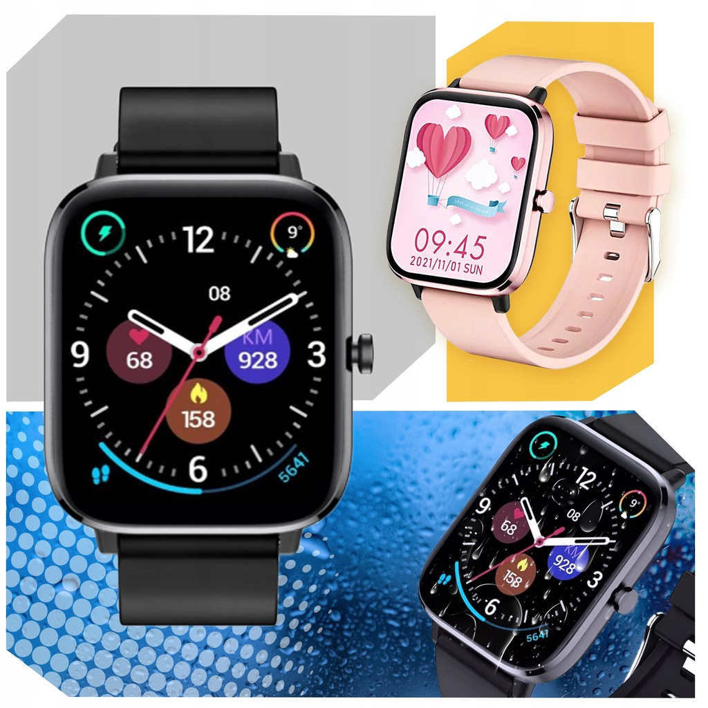 SMARTWATCH DAMSKI ZEGAREK POWIADOMIENIA PL MENU ROZMOWY PRO DLA KOBIETY RÓŻ EAN (GTIN) 5906700046469
